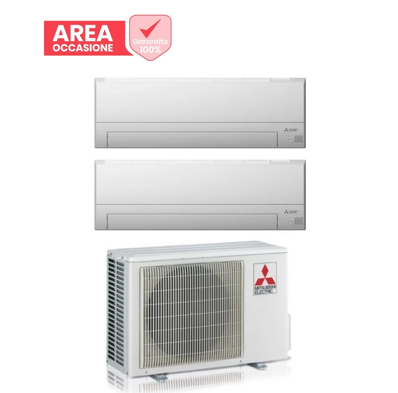 AREA OCCASIONI 2068 Climatizzatore Condizionatore Mitsubishi Electric Dual Split Inverter serie MSZ-BT 9+12 con MXZ-2F53VF R-32 Wi-Fi Integrato 9000+12000