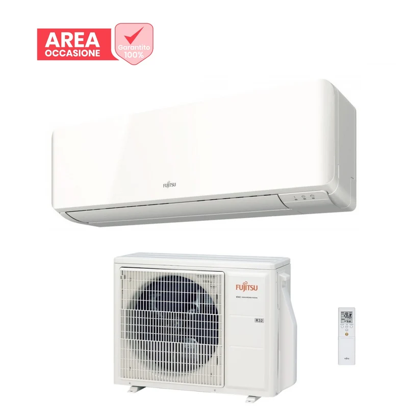 AREA OCCASIONI Climatizzatore Condizionatore Fujitsu Inverter serie KM 9000 Btu ASEH09KMCG Codice 3NGF87275 R-32 Wi-Fi Integrato Classe A++/A+