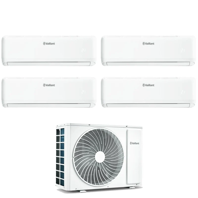 Climatizzatore Condizionatore Vaillant Quadri Split Inverter serie CLIMAVAIR PRO 7+9+9+12 con VAM1-080A4NO R-32 Wi-Fi Integrato 7000+9000+9000+12000