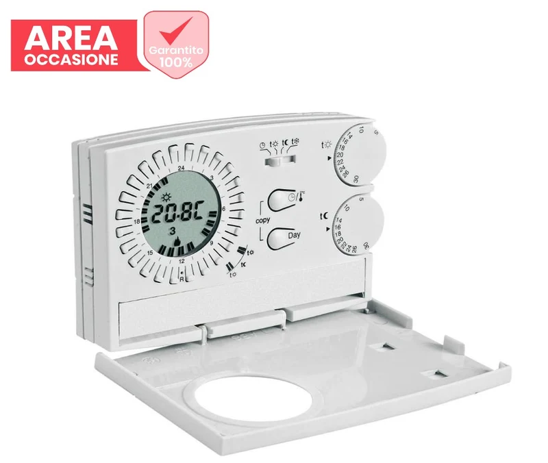 AREA OCCASIONI Cronotermostato Analogico Digitale Settimanale PERRY ELECTRIC da parete serie EASY 1CR CR209/S