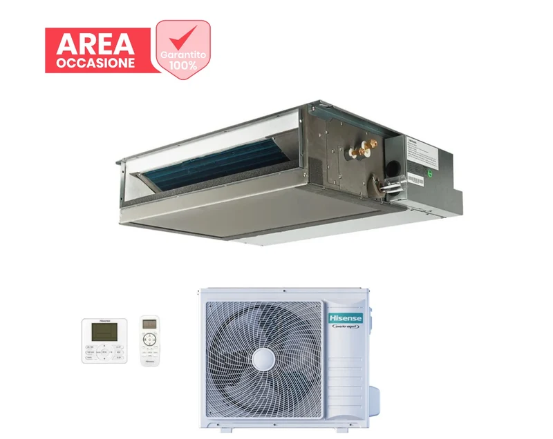 AREA OCCASIONI Climatizzatore Condizionatore Hisense Inverter Canalizzato Canalizzabile serie SUPER 36000 Btu AUD105UX4REH8 + AUW105U4RK7 R-32 Wi-Fi Optional Classe A++/A+ con Telecomando di serie