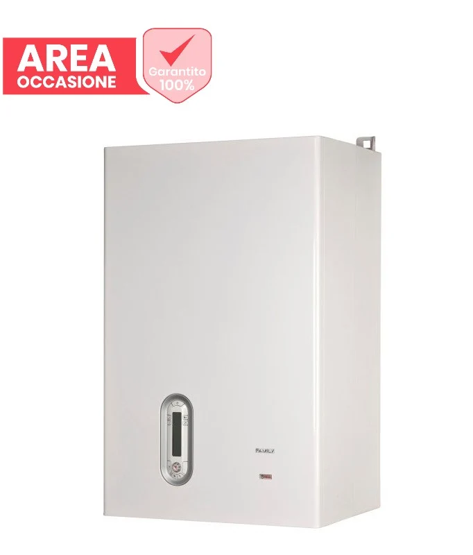AREA OCCASIONI Caldaia Riello Family AQUA CONDENS 3.5 a condensazione con bollitore di 60 lt completa di kit scarico fumi
