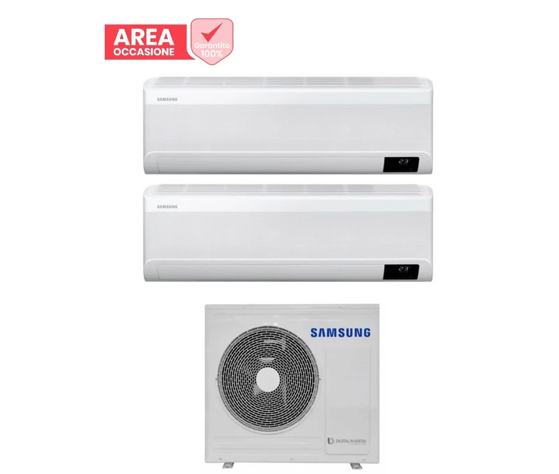 AREA OCCASIONI Climatizzatore Condizionatore Samsung Dual Split Inverter serie WINDFREE AVANT 7+9 btu con AJ050TXJ2KG R-32 Wi-Fi Integrato 7000+9000 - Novità