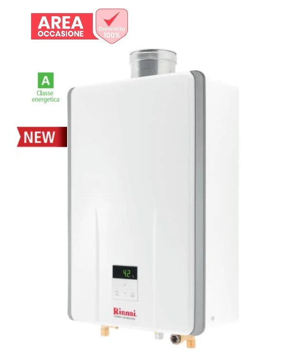 AREA OCCASIONI Scaldacqua Scaldabagno a Gas RINNAI INFINITY 17i Metano completo di kit fumi cod. REU-A1720FFU - NEW