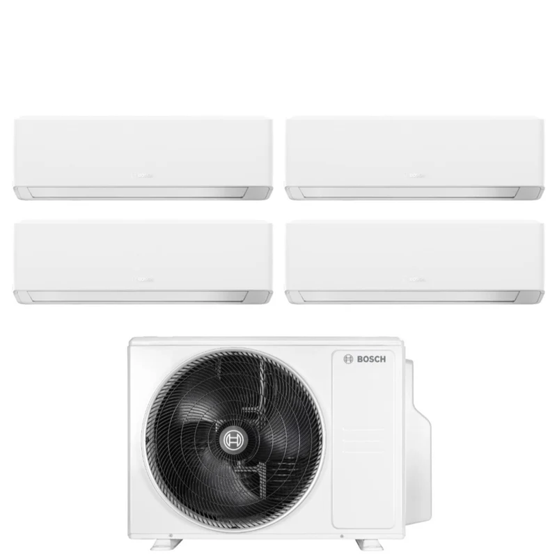 Bosch CLIMATE 7000i WHITE 7+7+9+12 Quadri Split Klimaanlage mit 5000M 82/4 E R-32 integriertem WLAN