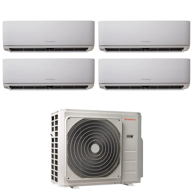 Climatizzatore Condizionatore Immergas Quadri Split Inverter serie THOR 9+9+12+18 con MULTI 36-4 R-32 Wi-Fi Optional 9000+9000+12000+18000