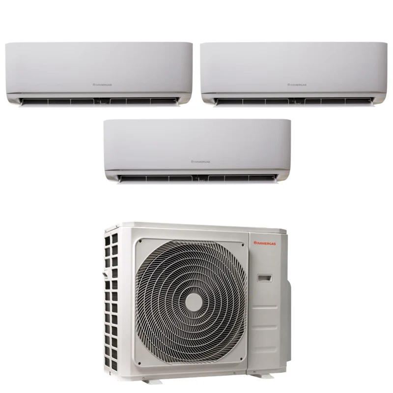 Climatizzatore Condizionatore Immergas Trial Split Inverter serie THOR 9+12+12 con MULTI 27-3 R-32 Wi-Fi Optional 9000+12000+12000