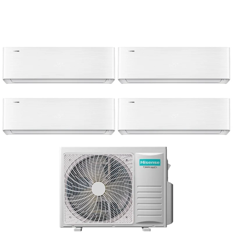 Climatizzatore Condizionatore Hisense Quadri Split Inverter serie ENERGY PRO X 9+9+12+12 con 5AMW105U4RQC R-32 Wi-Fi Integrato 9000+9000+12000+12000
