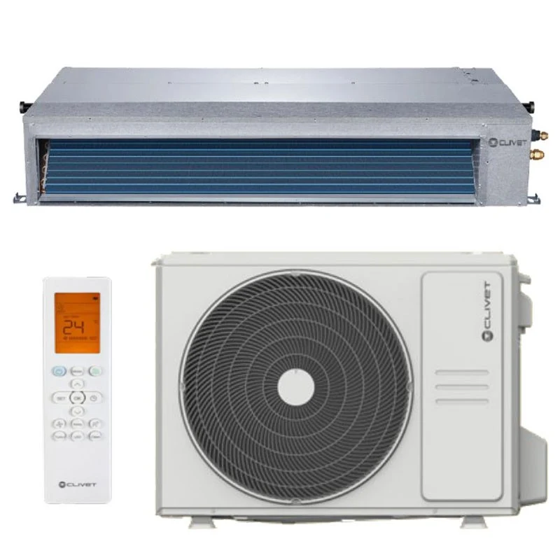 Clivet Inverter Ducted Duct 2 Dreiphasen-Klimaanlage 48000 Btu ID3-XY 105T R-32 Wi-Fi optional mit Infrarot-Fernbedienung