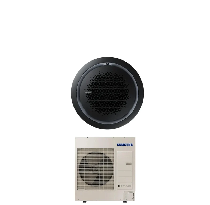 Samsung Inverter-Klimaanlage Kassette 360° 36000 Btu AC100RN4PKG/EU dreiphasig R-32 WLAN optional verschiedene Panels erhältlich