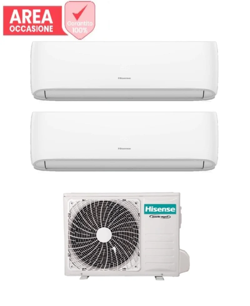AREA OCCASIONI Climatizzatore Condizionatore Hisense Dual Split Inverter serie HI-COMFORT 9+9 con 2AMW52U4RXC R-32 Wi-Fi Integrato 9000+9000
