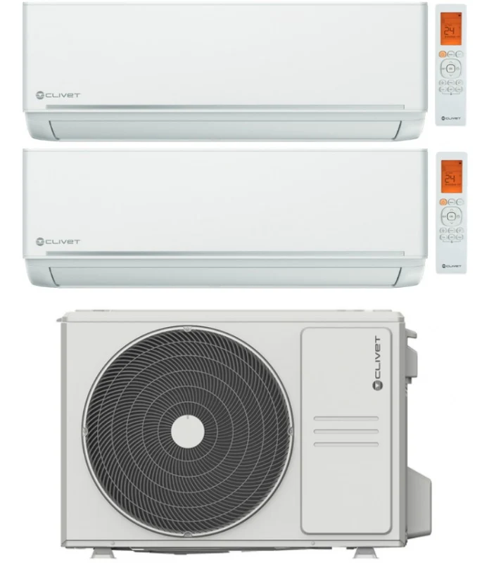 Condizionatore Dual Split Clivet EZCool 9+12 con MU2-Y53M Wi-Fi Optional