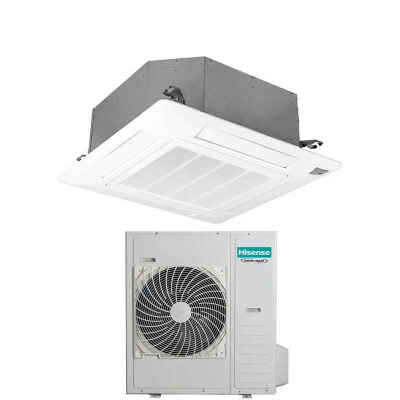 Hisense Turbo-Kassetten-Klimaanlage 48000 Btu AUC140UR4RKC8 R-32 Wi-Fi optional mit Fernbedienung und Panel