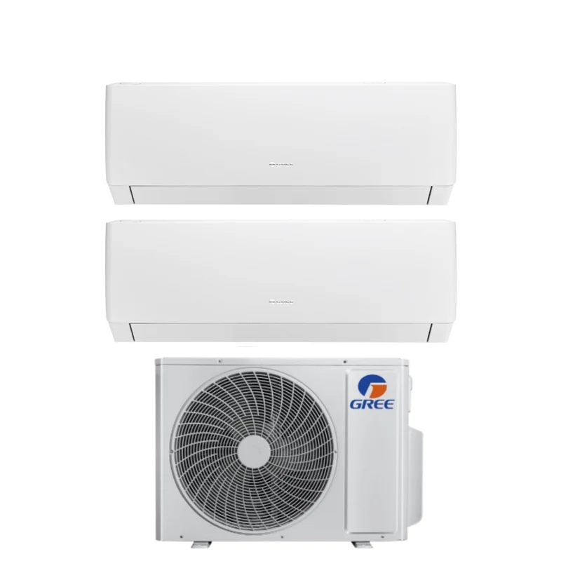Gree Pular 12+18 Dual Split Klimaanlage mit GWHD(24)NK6OO R-32 Integriertem WLAN
