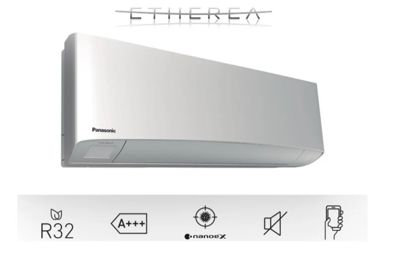 Solo Unità Interna A Parete Panasonic Serie Etherea Silver Inverter 12000 Btu Cs-Xz35vkew Gas R-32 Wi-Fi