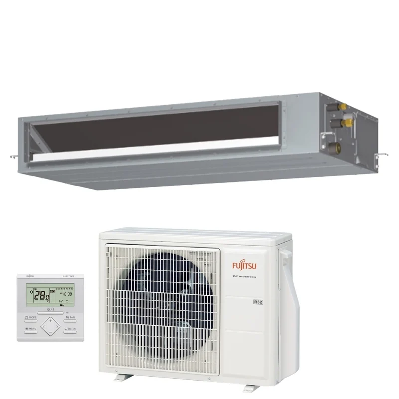 Fujitsu Kanalklimaanlage KM ECO Serie 30000 Btu ARXH30KMTAP R-32 3NGF89880 mit Kabelsteuerung im Lieferumfang enthalten