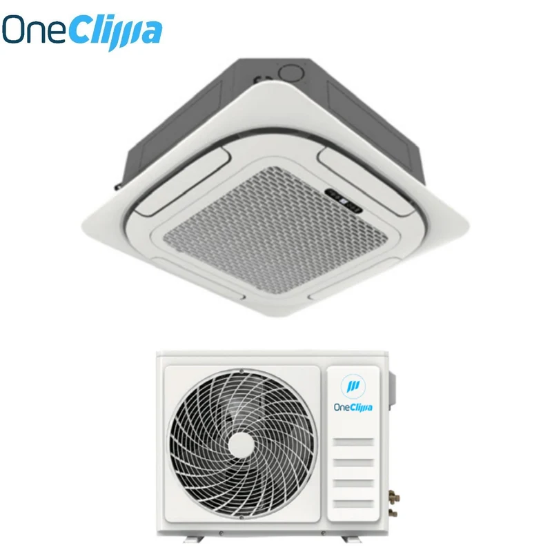 OneClima Inverter-Klimaanlage, 4-Wege-Kassette, 12000 Btu, AIR-12 CST-M R-32, WLAN, optionaler Grill im Lieferumfang enthalten und Standard-Fernbedienung