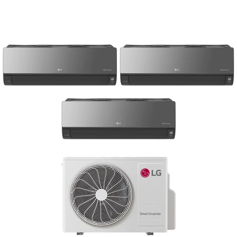 LG Trial Split Inverter-Klimaanlage ARTCOOL UV NANO MIRROR 9+9+12-Serie mit MU3R21 R-32 integriertem WLAN 9000+9000+12000