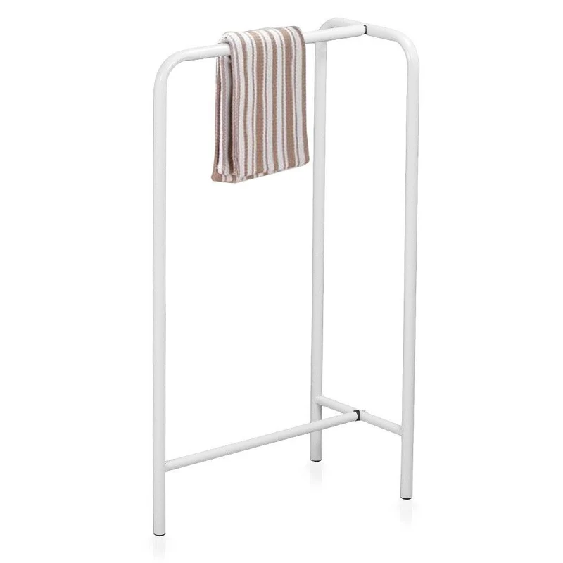 Porta asciugamani struttura in metallo BIANCO 43x25x78h DH52214