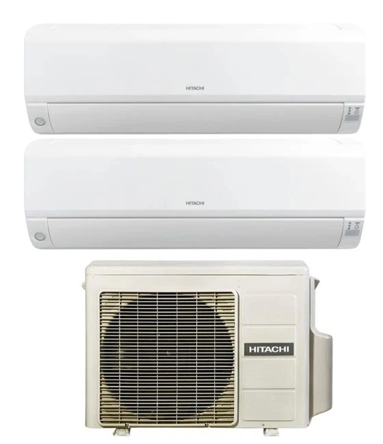 Climatizzatore Condizionatore Hitachi Dual Split Inverter Serie Performance 5+5 con RAM-33NP2B R-32 Wi-Fi Optional 5000+5000