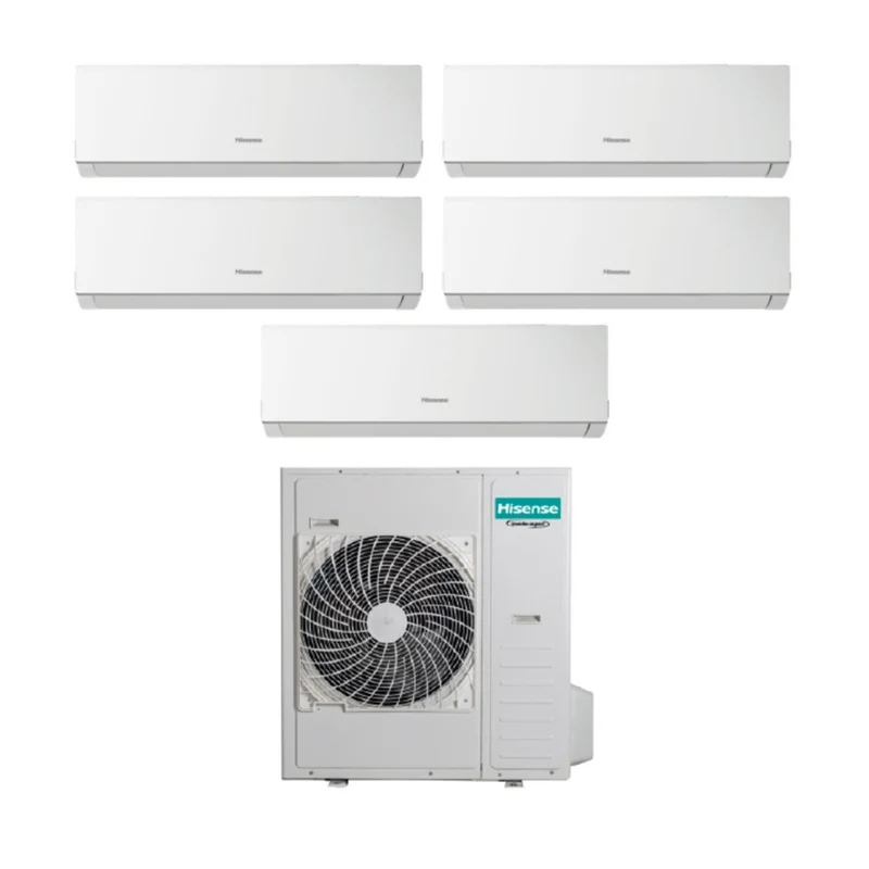 Climatizzatore Condizionatore Hisense Penta Split Inverter Serie NEW COMFORT 7+7+7+7+9 con 5AMW125U4RTA R-32 Wi-Fi Optional 7000+7000+7000+7000+9000 - Novità