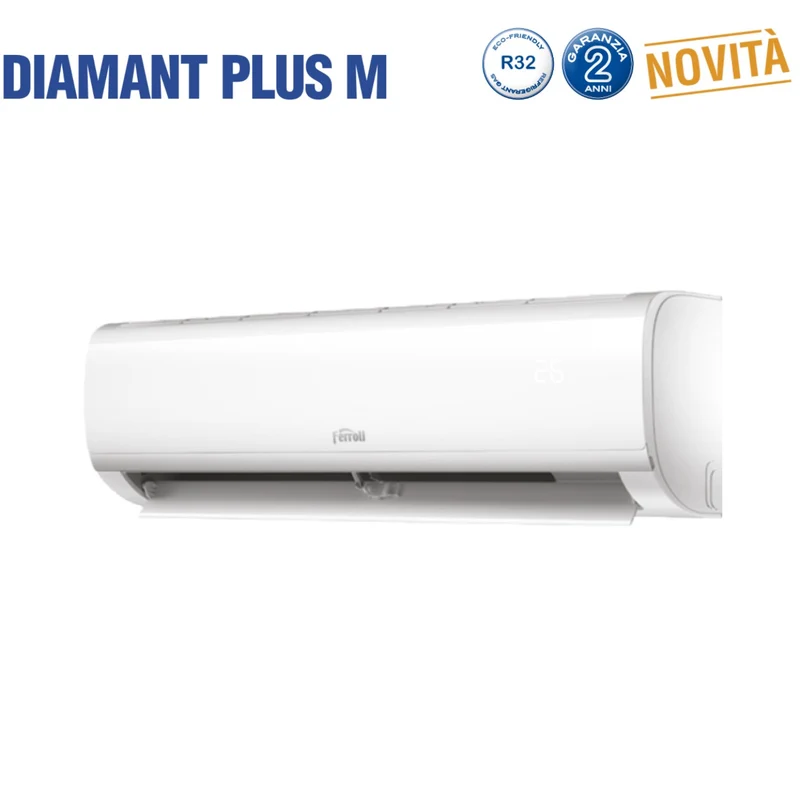 Climatizzatore Condizionatore Ferroli Dual Split Inverter Serie DIAMANT PLUS M 7+7 con 14-2 R-32 Wi-Fi Integrato 7000+7000 - Novità