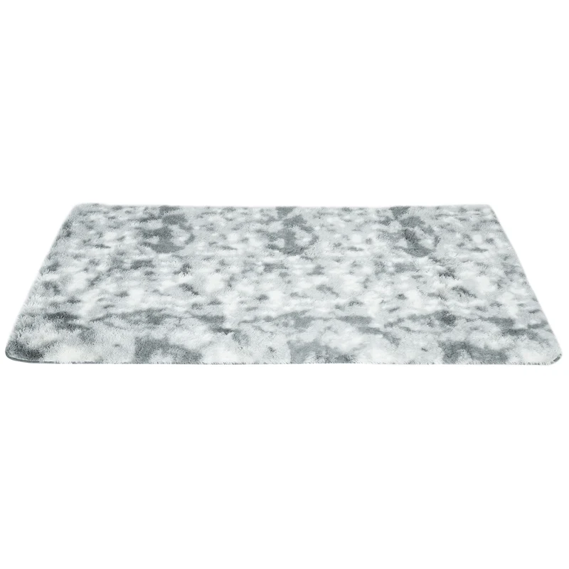 Easycomfort Moderner Polyester-Teppich für Schlafzimmer und Wohnzimmer, 230 x 160 cm, Hellgrau