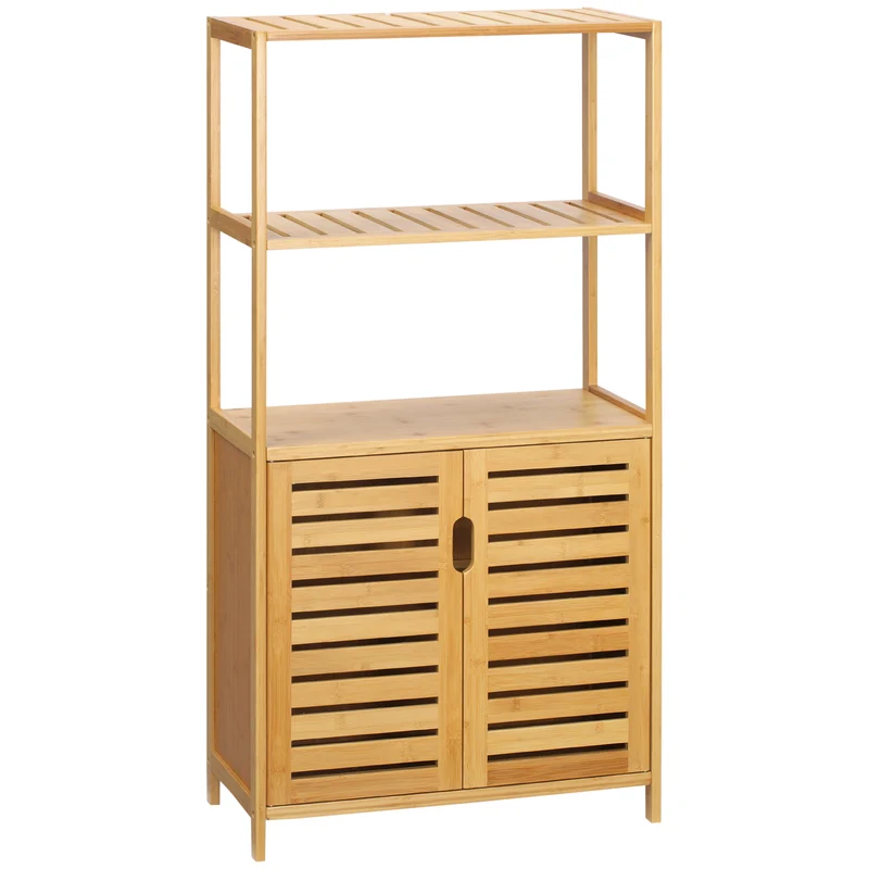 EasyComfort Set di 2 Tavolini Laterali Stretti con Presa CA Porta USB Porta USB-C 2 Cassetti in Tessuto legno naturale