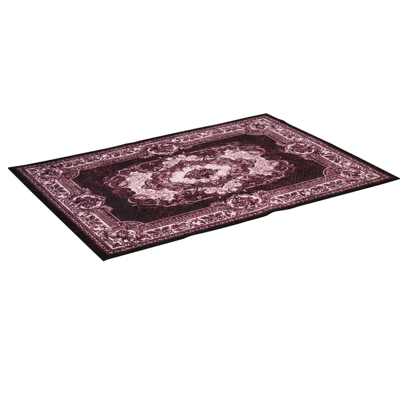 Easycomfort Moderner Perserteppich aus Polyester für den Innenbereich, 200 x 140 cm, Ockerrot