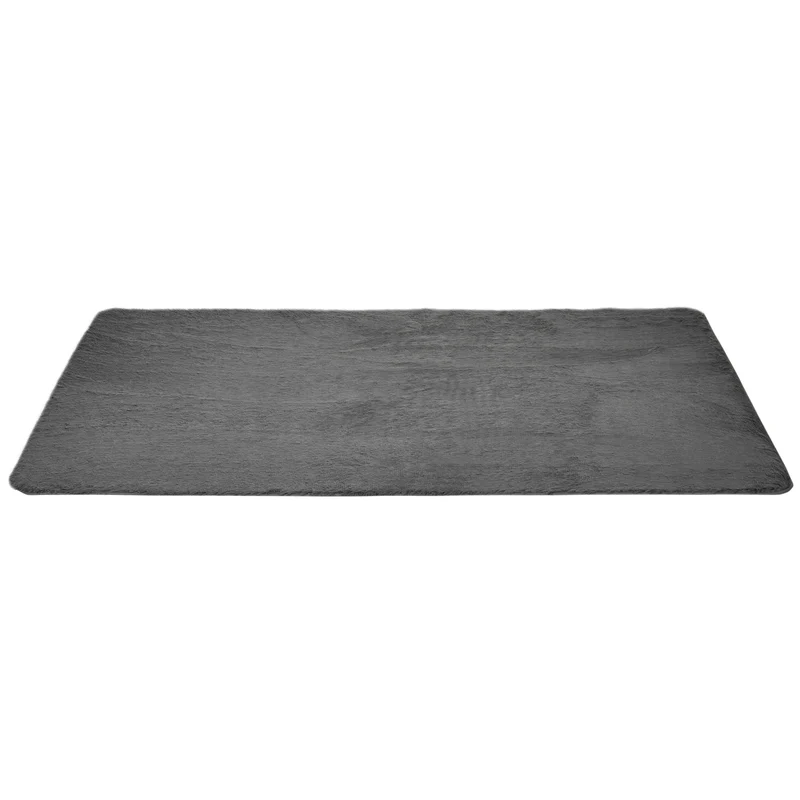EASYCOMFORT Tappeto Moderno in Poliestere e Gommapiuma per Camera da Letto, Soggiorno e Sala da Pranzo, 230x160 cm, Grigio