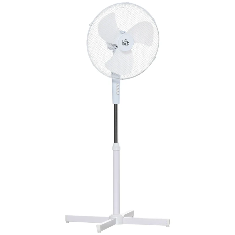 Easycomfort Ventilatore a Piantana a 3 Velocità con Inclinazione a 80°, 60x60x90-120cm