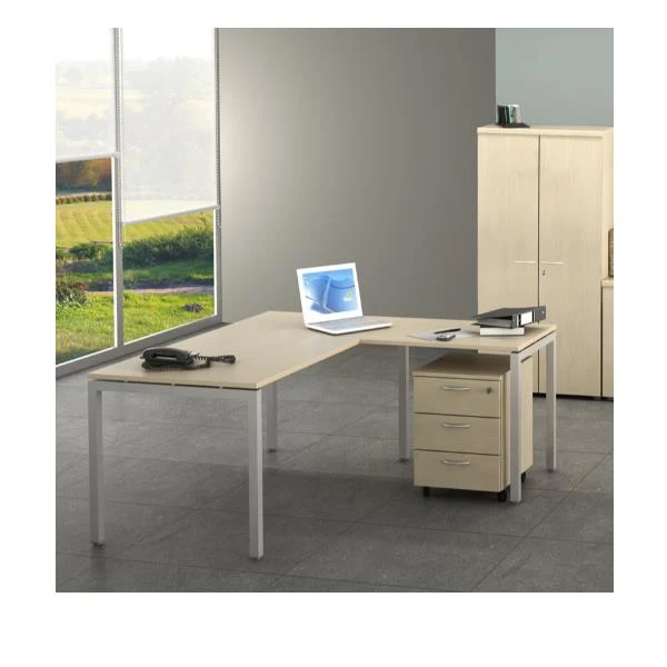 SCHREIBTISCH - METALLBEIN 160X80 BUCHE