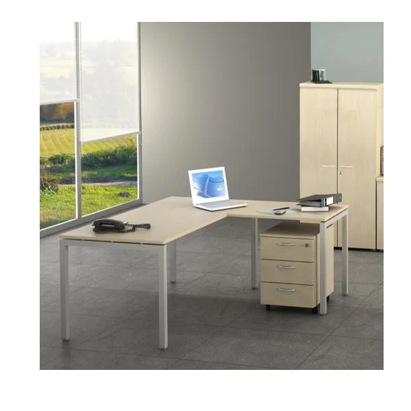 SCHREIBTISCH - METALLBEIN 120X80 BUCHE
