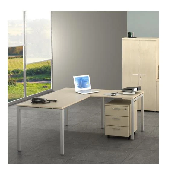 SCHREIBTISCH - METALLBEIN 140X80 BUCHE