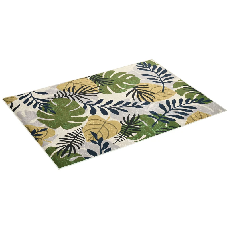 Easycomfort Moderner Kurzflor-Teppich aus Polyester für den Innenbereich, 200 x 140 cm, mehrfarbig