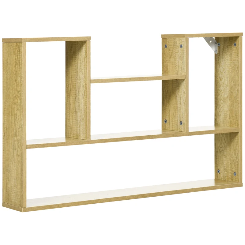 EasyComfort 4-stöckiges Spanplatten-Holzregal für Wohnzimmer, Schlafzimmer, Küche und Eingang, 100 x 15 x 60 cm