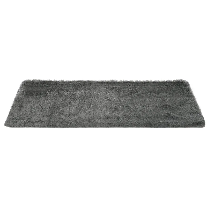 EASYCOMFORT Tappeto Moderno in Poliestere e Gommapiuma per Camera da Letto, Soggiorno e Sala da Pranzo, 200x120 cm, Grigio