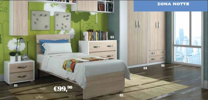 Armadio Linea Modern 2 Ante Cm 90x52x210H Olmo