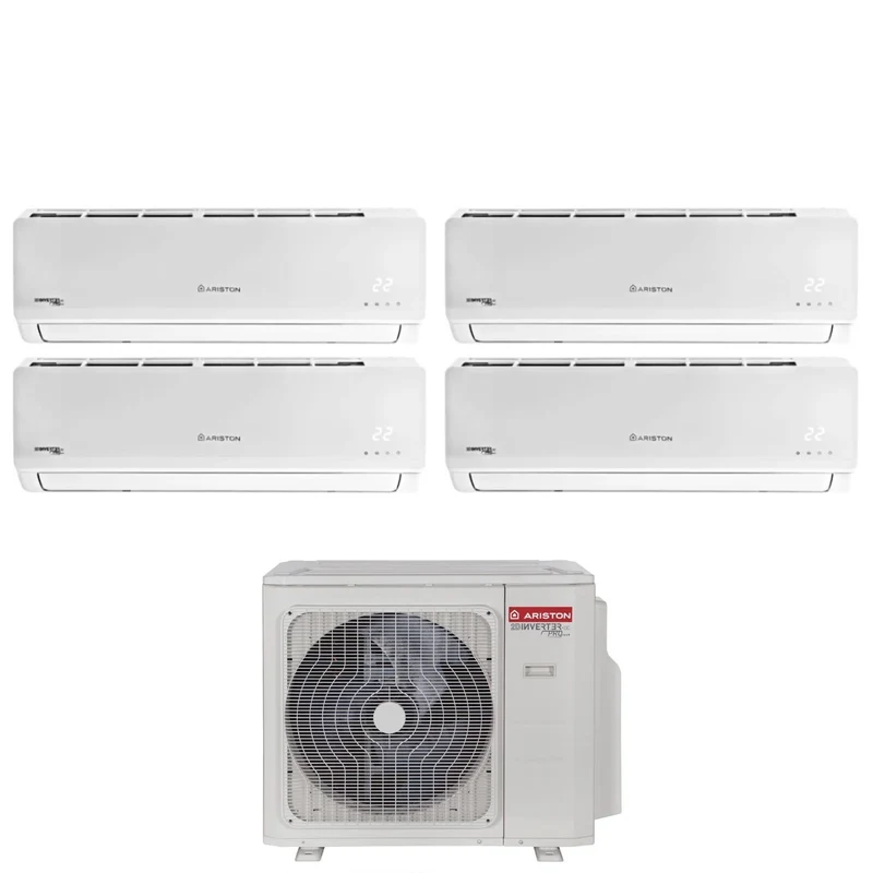 Climatizzatore Condizionatore Ariston Quadri Split Inverter serie PRIOS 9+9+9+12 con QUAD 110 XD0C-O R-32 Wi-Fi Optional 9000+9000+9000+12000