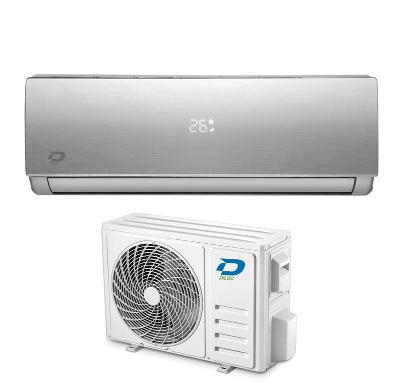 Climatizzatore Condizionatore Diloc Inverter serie JESSICA SILVER 9000 Btu D.JESSICA 9000SLV R-32 Wi-Fi Integrato Argento Classe A++/A+++