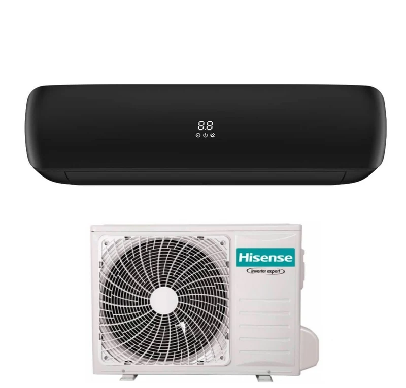 SCHNÄPPCHENBEREICH Hisense Klimaanlage Inverter APPLE PRO BLACK Serie 12000 Btu TGVE120BG R-32 Integriertes WLAN Klasse A++/A+ Schwarze Farbe AO1026