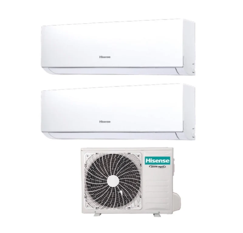 SCHNÄPPCHENBEREICH Klimaanlage Hisense Dual-Split inverter Serie NEW COMFORT 9+12 mit 2AMW50U4RXA r-32 WLAN optional 9000+12000