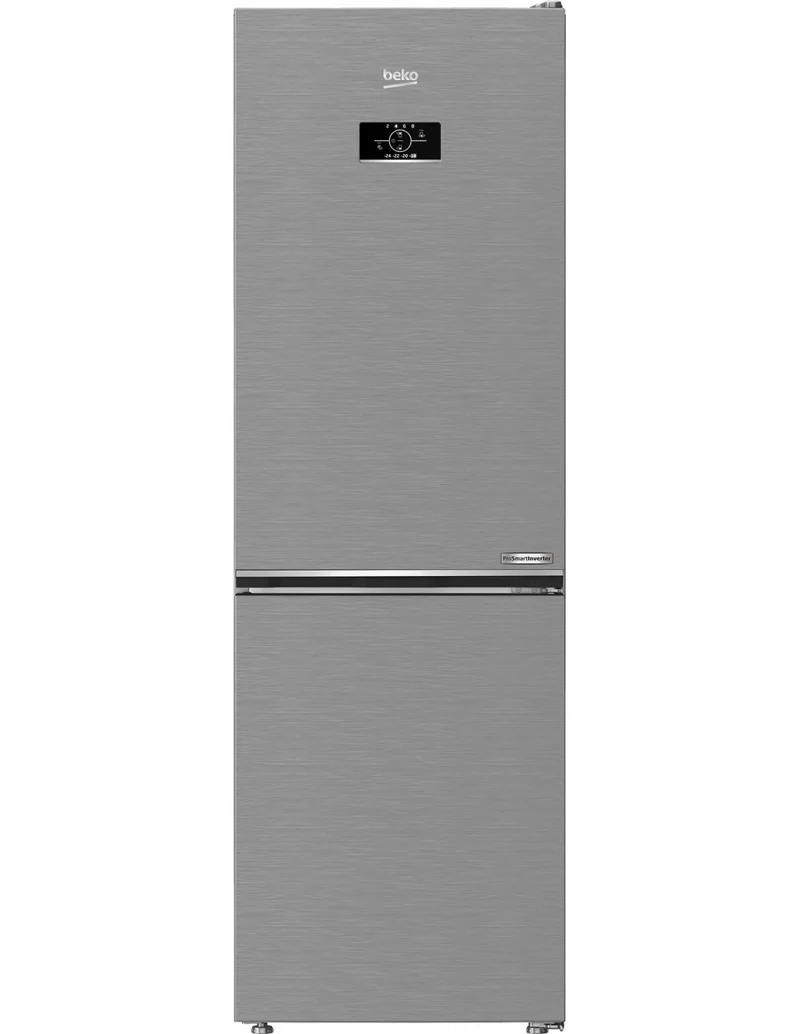 Frigorifero Beko Combinato Beyond B5RCNE365HXB 316 litri Classe energetica D (A186,5xL59,5xP66,3) Total No Frost Compressore ProSmart™ Inverter Funzione ECO Modalità Vacanza Metal Look
