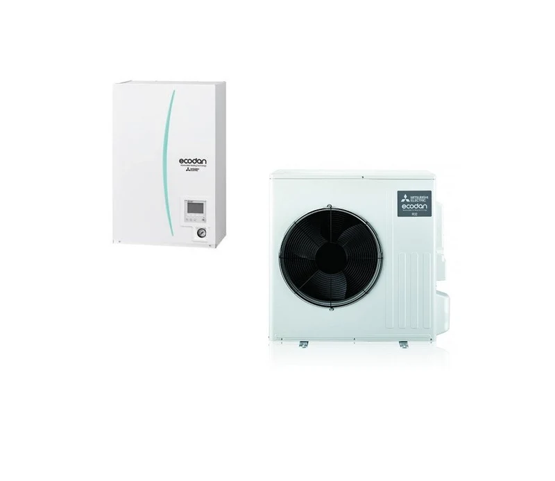 Luft-Wasser-Wärmepumpe Mitsubishi Electric Hydrobox S Reversible ERSD-VM2D mit Außeneinheit ECODAN E SUZ-SWM40VA 5,6 kW R-32