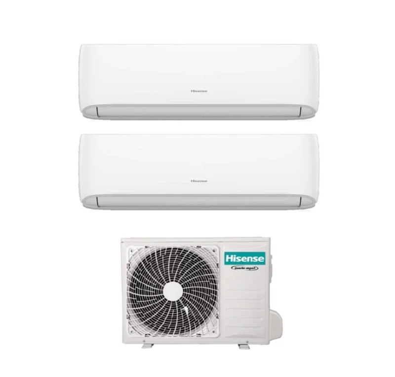 SCHNÄPPCHENBEREICH Klimaanlage Hisense Dual Split Inverter HI-COMFORT Serie 9+12 mit 2AMW52U4RXC R-32 Integriertes Wi-Fi 9000+12000 – Neu
