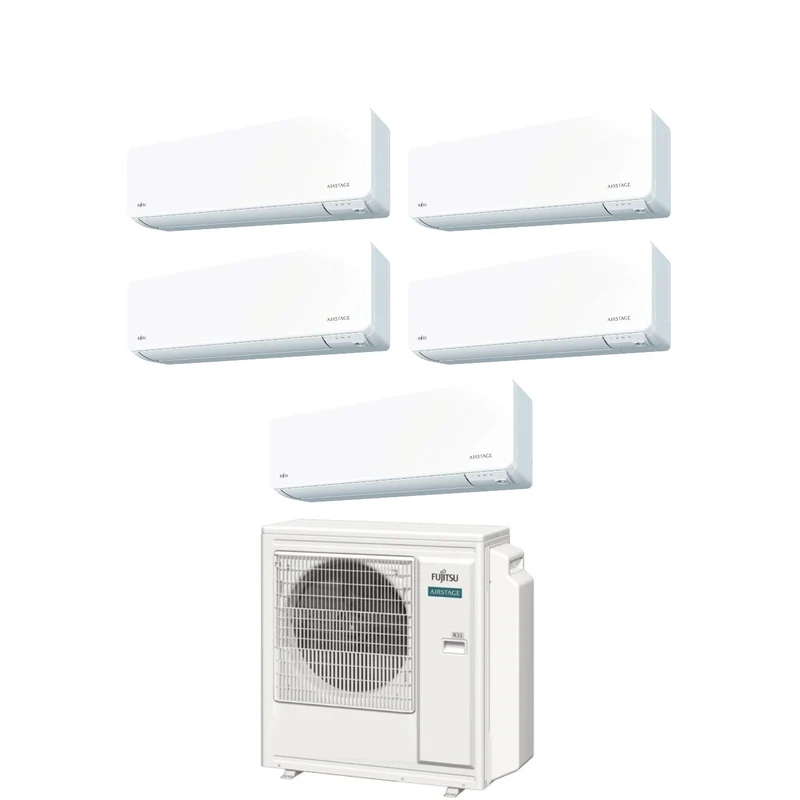 Climatizzatore Condizionatore Fujitsu Penta Split Inverter serie KG AIRSTAGE 9+9+12+12+12 con AOEG36KBTA5 R-32 Wi-Fi Integrato 9000+9000+12000+12000+12000