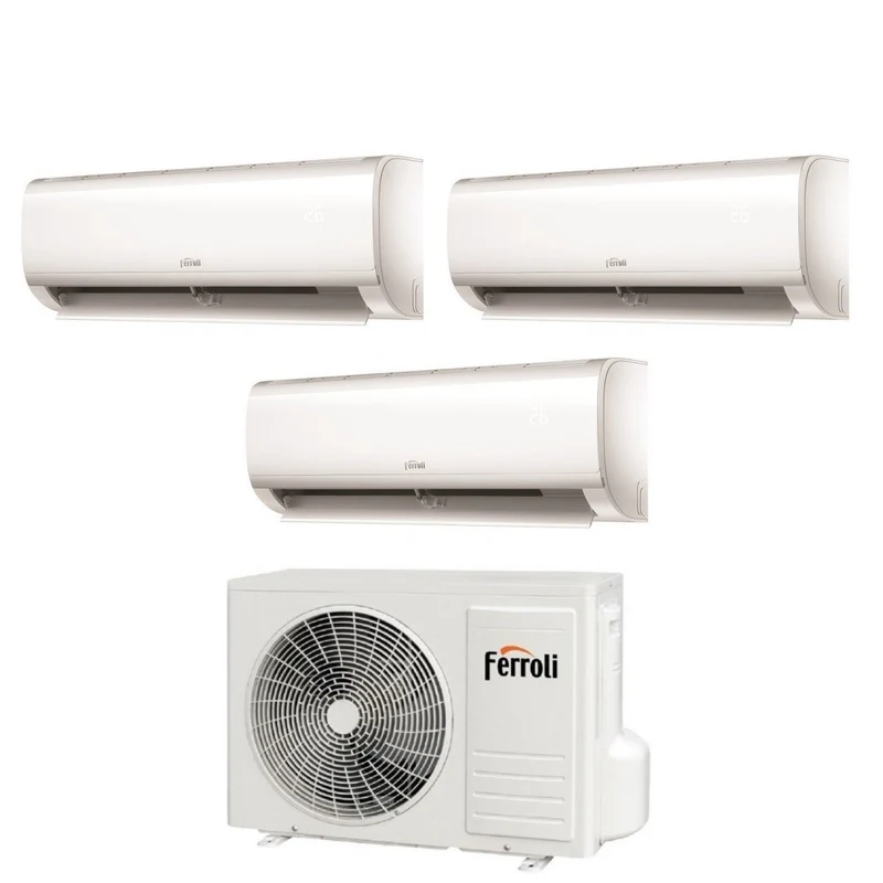 Climatizzatore Condizionatore Ferroli Trial Split Inverter Serie AMBRA M 9+12+18 con 28-4 R-32 Wi-Fi Integrato 9000+12000+18000