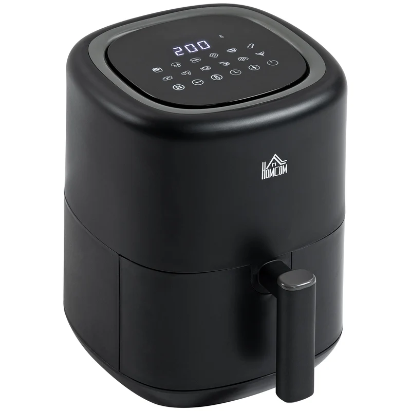 EASYCOMFORT 12 in 1 3-Liter-Luftfritteuse 1300 W, mit 12 Programmen, Zubehör und schwarzem LED-Bildschirm