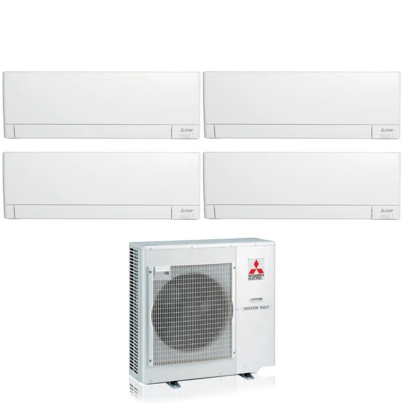 Climatizzatore Condizionatore Mitsubishi Electric Quadri Split Inverter Linea Plus serie MSZ-AY 9+12+12+12 con MXZ-4F80VF R-32 Wi-Fi Integrato 9000+12000+12000+12000