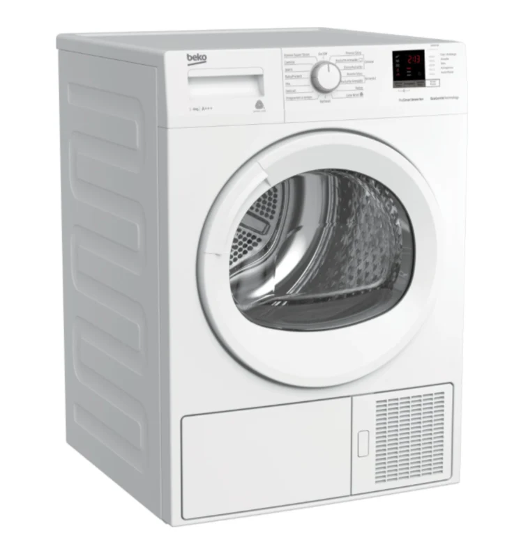 Asciugatrice a Pompa di calore a Carico Frontale Beko 8 Kg DRX837WI Motore ProSmart Inverter EcoGentle AquaWave (A84,6xL59,6xP63,3) Classe A+++